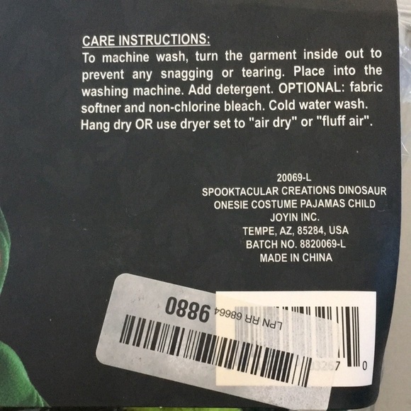 FINAL MARKDOWN Nip Child’s Spooktacular Creations Dinosaur Costume Pajamas (L) - Picture 8 of 10